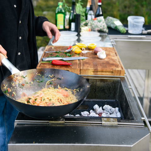 L-Shaped Outdoor Kitchen