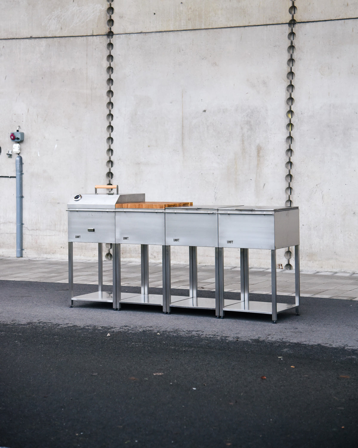 Lange Outdoor-Spülstation